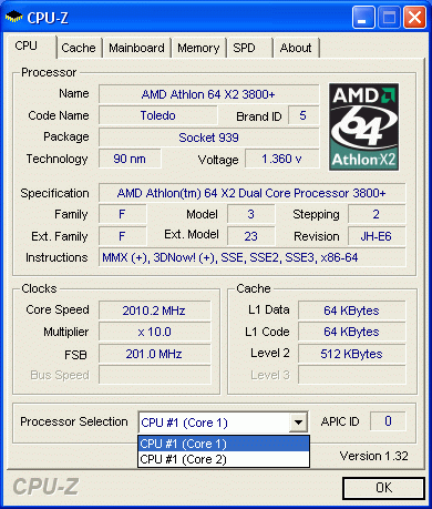  AMD Athlon 64 X2 3800+ 