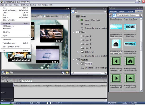  Sonic DVD it Pro 6 - Добавить видеофрагмент 