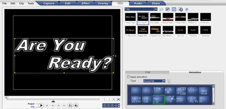Ulead Video Studio 10 спецэффекты текстовые эффекты