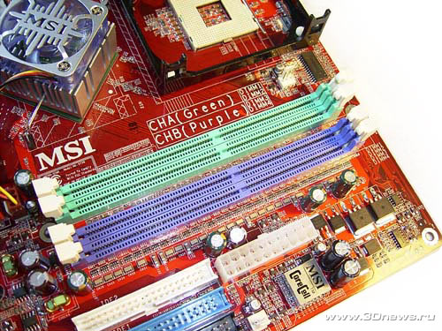 MSI 875P NEO DIMMs 