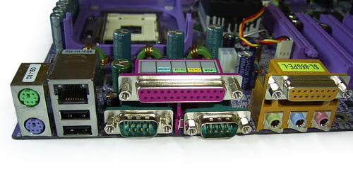 Soltek 86SPE-L Back Panel